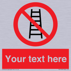 Custom No Ladders Sign